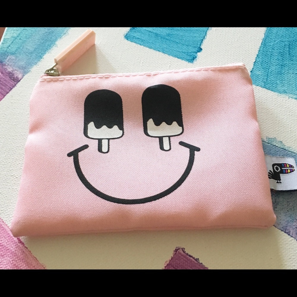 Yoobi - Ice cream smile zippered pouch (NWOT)
